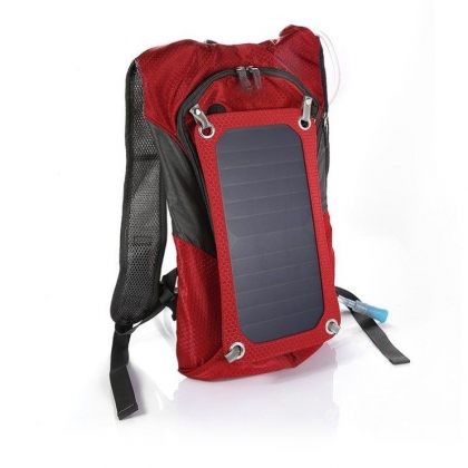 Solar Smart Backpack Sport with 6.5W Solar Panel and Water Bag Home