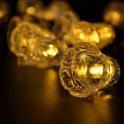 Solar Small Bells Fairy Light 20 LED String Outdoor Party Decoration