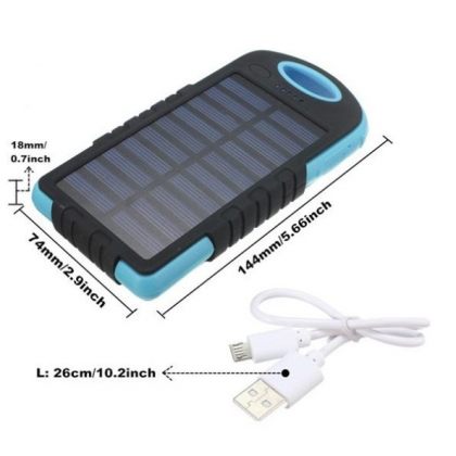 8000mAh Solar Battery Charger Universal Travel Portable Power Bank