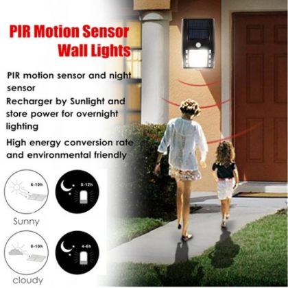 LED Solar Pathway emergency Light with PIR Motion Sensor Wall Mount