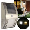 LED Solar Pathway emergency Light with PIR Motion Sensor Wall Mount - Silver