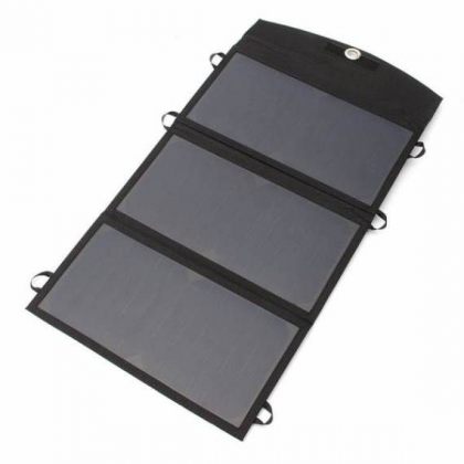 Portable 20W Foldable Solar Battery Charger panel with Dual USB Port