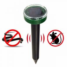 Set of 2 Eco-friendly solar pest control repellers with sonic waves for garden
