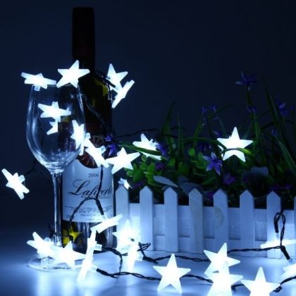 LED Stars Solar Christmas Lights Xmas Tree Decoration String
