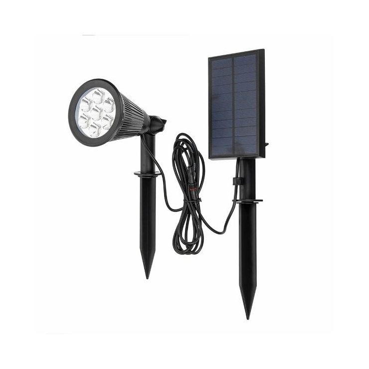 Colour Changing 7 LED Solar Spot Light with Separate Solar Panel