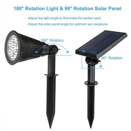 Colour Changing 7 LED Solar Spot Light with Separate Solar Panel