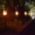Flickering Tiki Solar Flame Torch 96 LED Outdoor Garden Path Light