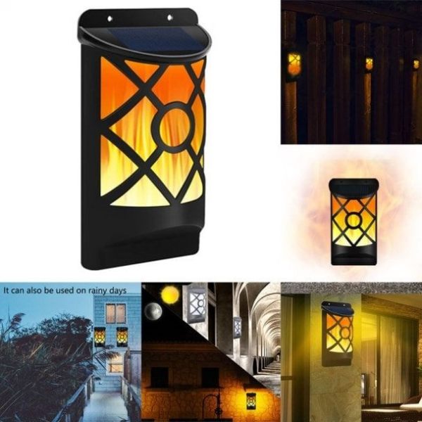 LED Solar Lamp Flickering 3 Modes Candle Waterproof Flame Effect Lights ST1015 