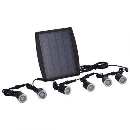 Stainless Steel In-Ground Buried Solar Deck Lights Outdoor Kit
