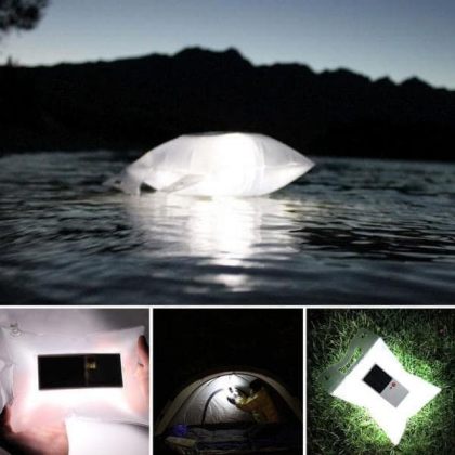 Waterproof Inflatable Solar Lantern Air Bag Light for Camping Hiking