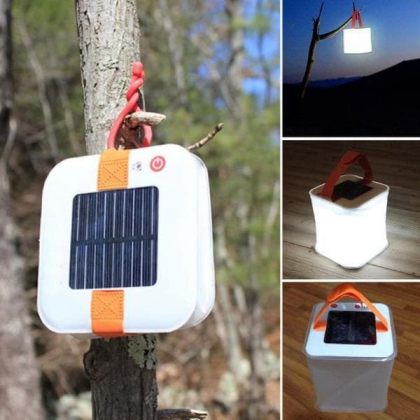 Foldable 1W Inflatable Solar Camping Tent Light Air Bag Lantern