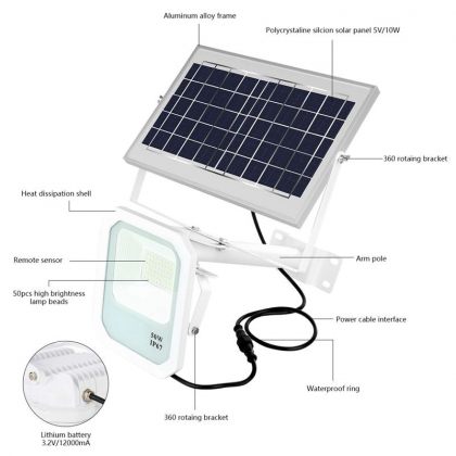 Solar Street Flood Light Commercial Grade High Power LED 60W 120W 150W