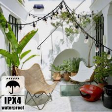 Bright Solar String Light Edison 12 Outdoor Decoration Warm White Bulbs