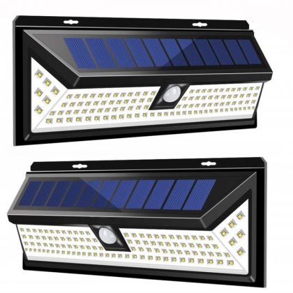 Ultra-bright 7W 118 LED Solar PIR Sensor Light with wide angle