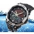Solar Dual Time Waterproof LED Analog-Digital Watch