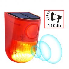 Solar Security Alarm Light Motion Sensor Warning Sound 110DB System