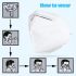 Free Medical Disposable Mask KN95 White High Filtration Technology Kit