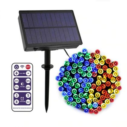 Outdoor Bright Solar Fairy Lights String 500 LED With Remote Control