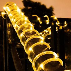Bright Solar Fairy Lights Outdoor LED Tube String With Remote Control