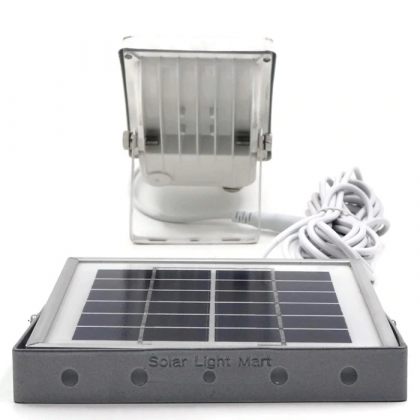 Compact Solar Flood Light 35 LED Durable Metal Security Garden Lamp