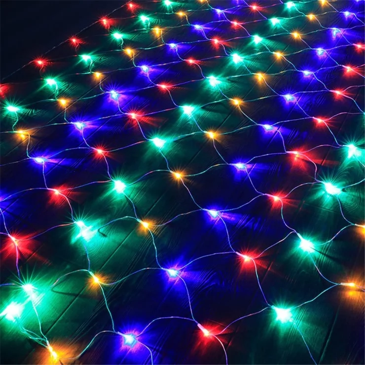 Bright Solar Christmas Lights Tree Net LED Decoration Garden Garland