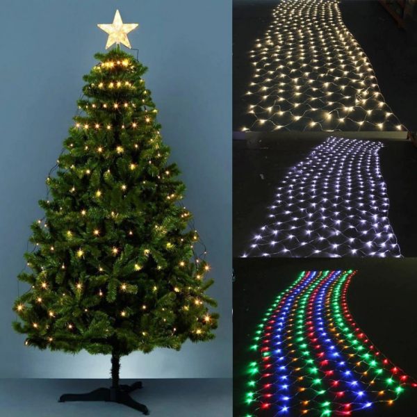 Bright Solar Christmas Lights Tree LED Decoration Garland
