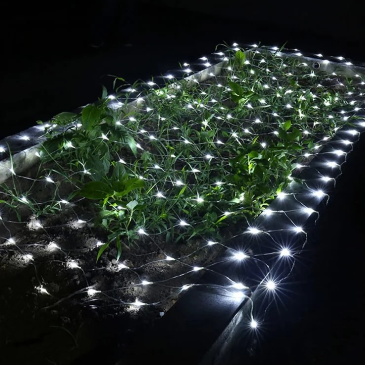 Bright Solar Christmas Lights Tree Net LED Decoration Garden Garland