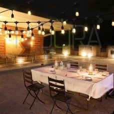 Vintage Outdoor Solar Fairy String Lights LED Glass Bulbs Decoration