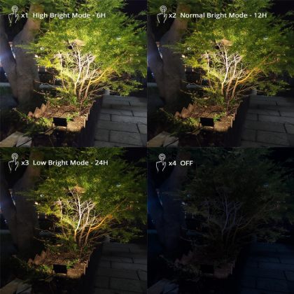 Durable Solar Garden Landscape Spotlight Bright 6 LED Twin Head IP65