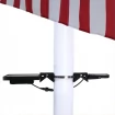 Powerful Solar Flag Pole Light Warm White LED Dusk To Dawn Outdoor Set