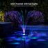 Floating Solar Water Fountain Pump LED Feature With Battery Storage