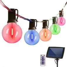 Outdoor Solar Fairy Lights Bright Classic LED Bulbs String Garland