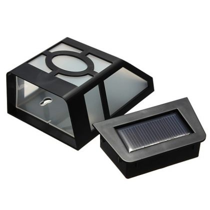 2 LED Solar Wall lights for outdoor fence, garden or backyard