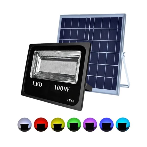 Bright Colour Changing Solar Landscape Flood Lights 50W 100W with