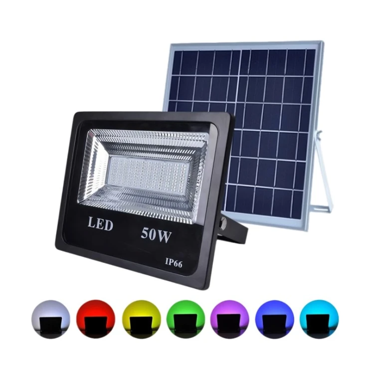 Remote solar online flood light