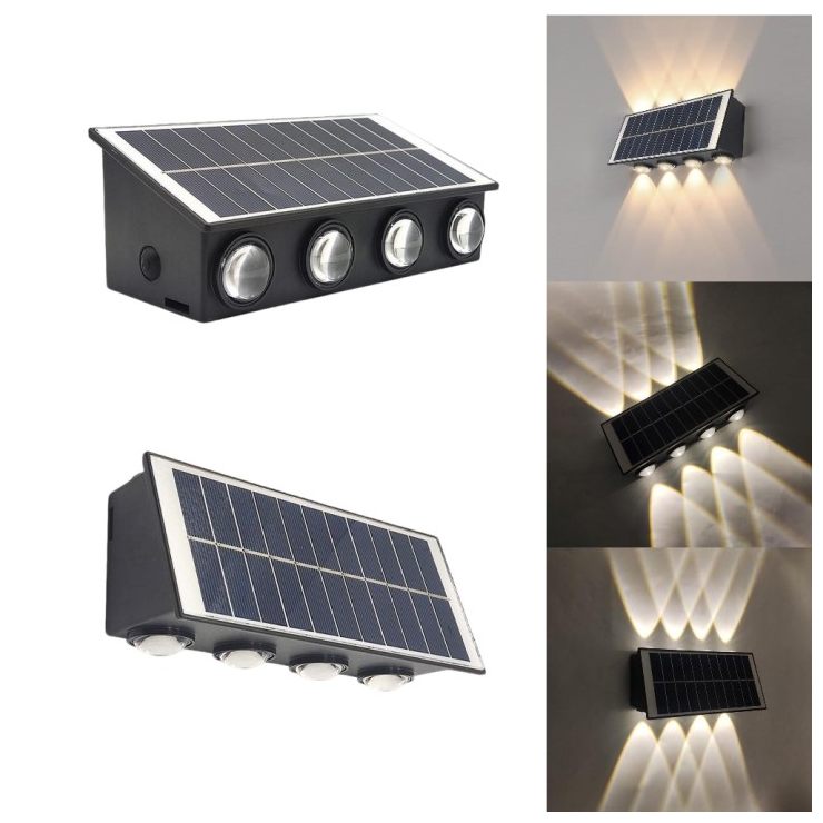 Direction Panel Light Up Down Solar Wall Light Dual Direction Outdoor Wall Washer LED Lamp