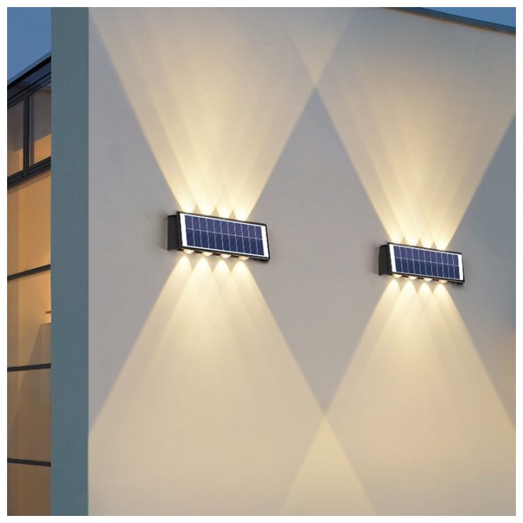 Direction Panel Light Up Down Solar Wall Light Dual Direction Outdoor Wall Washer LED Lamp