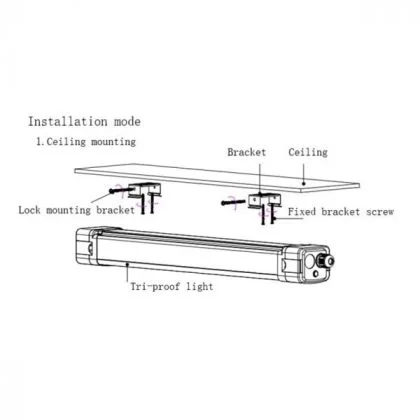 Solar Batten (Tri-Proof) Light 30W Tube with Motion Sensor Remote Control