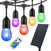 Colourful Solar Festoon Fairy Lights Heavy-Duty LED Bulbs String Set