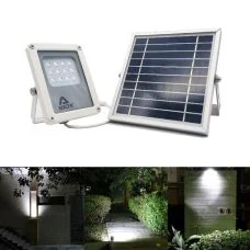 Compact Solar Flood Light LED Durable Metal Security Garden Lamp