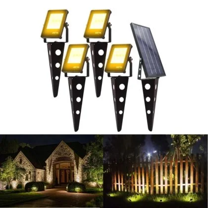 Outdoor Solar Garden Light 4-in1 LED Spotlights Landscape Decoration