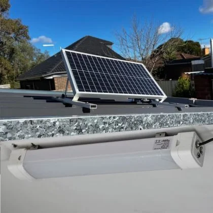 Tri-Proof 30W LED Solar Batten Light Universal 8 Modes Motion Sensor