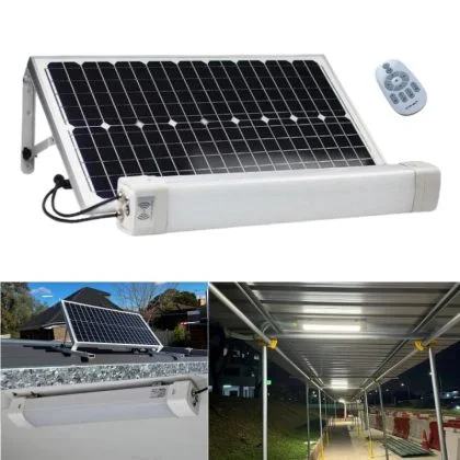 Tri-Proof 30W LED Solar Batten Light Universal 8 Modes Motion Sensor