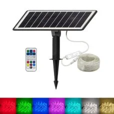 Commercial-Grade Solar Rope Lights - Outdoor Multicolour RGB LED Tube