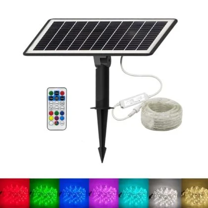 Commercial-Grade Solar Rope Lights - Outdoor Multicolour RGB LED Tube