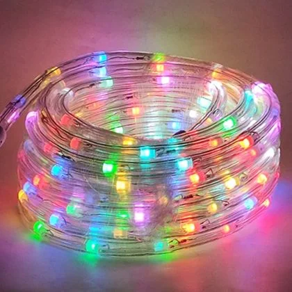Commercial-Grade Solar Rope Lights - Outdoor Multicolour RGB LED Tube