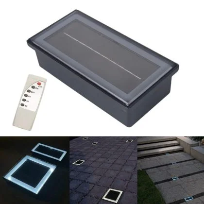 Recessed Solar Paver Light – IP68 LED Brick Light for Driveways Paths