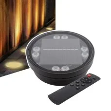 Durable Solar LED Inground Uplight with Remote IP68 Deck Pathway Light