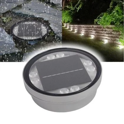 Durable Solar LED Inground Uplight with Remote IP68 Deck Pathway Light