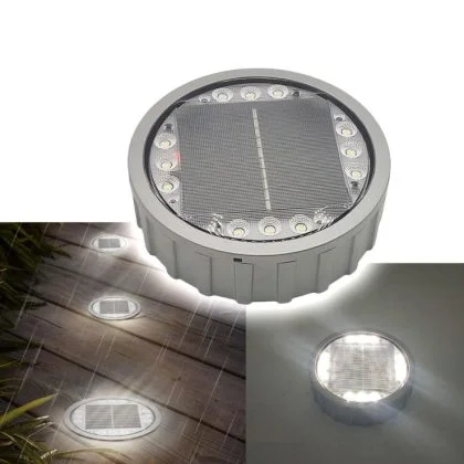 Solar Paver Deck Light – Heavy-Duty IP68 Recessed LED Pathway Uplight